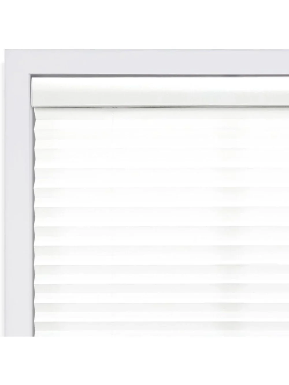 DEZ Furnishings Cordless Pleated Shade White 72x48 Light Filtering Window Blind